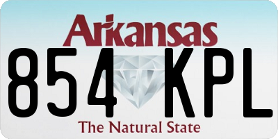 AR license plate 854KPL