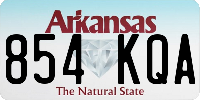 AR license plate 854KQA