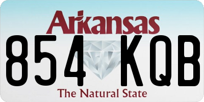 AR license plate 854KQB