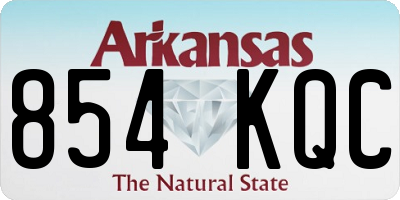 AR license plate 854KQC