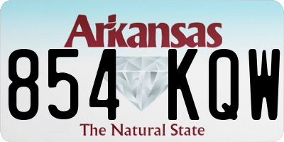 AR license plate 854KQW