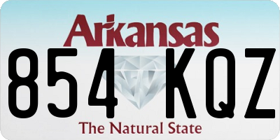 AR license plate 854KQZ