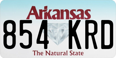 AR license plate 854KRD