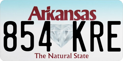 AR license plate 854KRE
