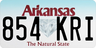 AR license plate 854KRI