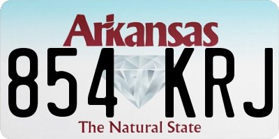 AR license plate 854KRJ