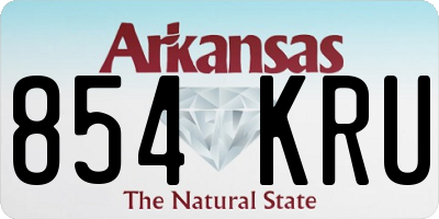 AR license plate 854KRU