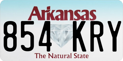 AR license plate 854KRY