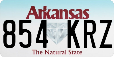 AR license plate 854KRZ
