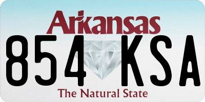 AR license plate 854KSA