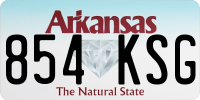 AR license plate 854KSG