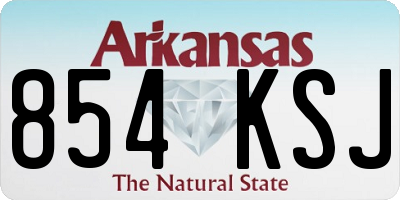 AR license plate 854KSJ