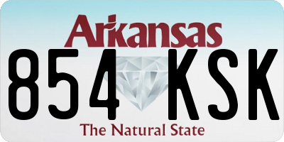 AR license plate 854KSK