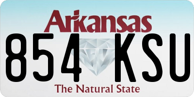 AR license plate 854KSU