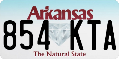 AR license plate 854KTA