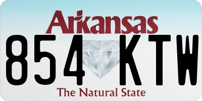 AR license plate 854KTW