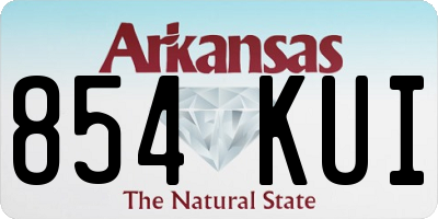AR license plate 854KUI