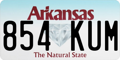 AR license plate 854KUM