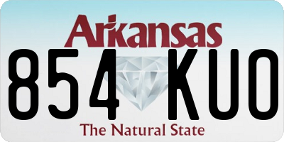 AR license plate 854KUO