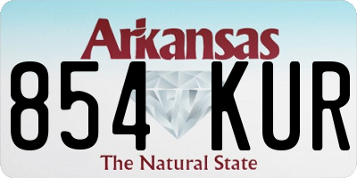 AR license plate 854KUR