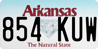 AR license plate 854KUW