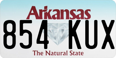 AR license plate 854KUX