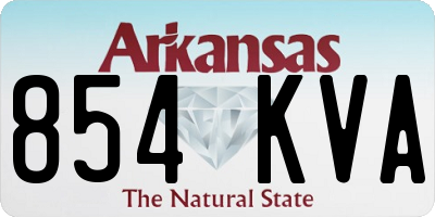 AR license plate 854KVA