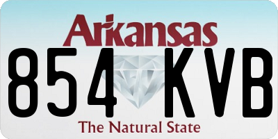 AR license plate 854KVB