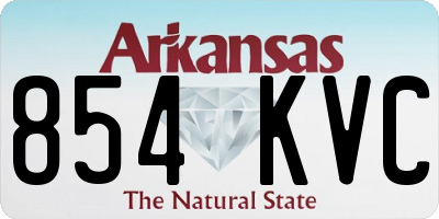 AR license plate 854KVC