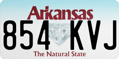 AR license plate 854KVJ