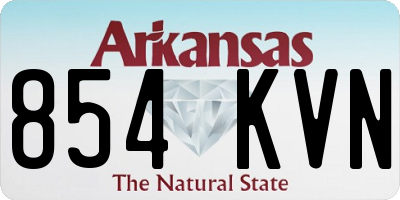 AR license plate 854KVN
