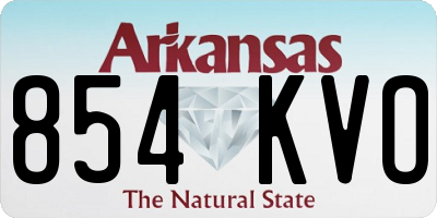 AR license plate 854KVO