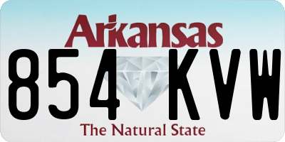 AR license plate 854KVW