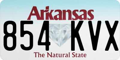 AR license plate 854KVX