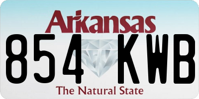 AR license plate 854KWB