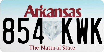 AR license plate 854KWK
