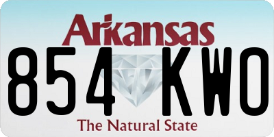 AR license plate 854KWO
