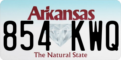 AR license plate 854KWQ
