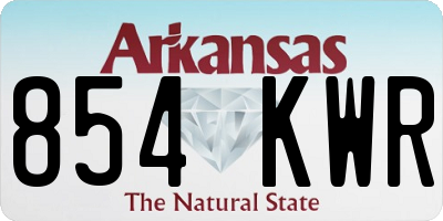 AR license plate 854KWR