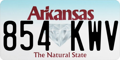 AR license plate 854KWV