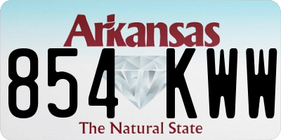 AR license plate 854KWW