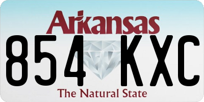 AR license plate 854KXC