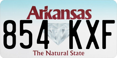 AR license plate 854KXF
