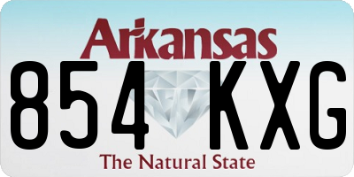 AR license plate 854KXG