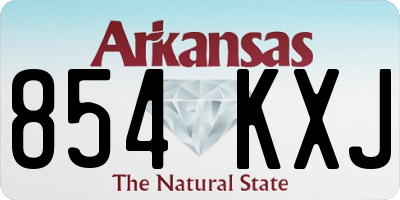 AR license plate 854KXJ