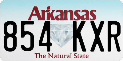 AR license plate 854KXR