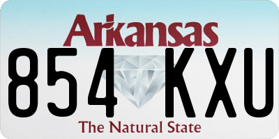 AR license plate 854KXU