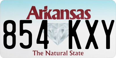 AR license plate 854KXY