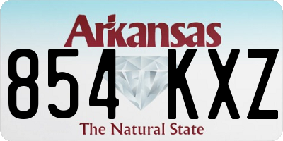AR license plate 854KXZ