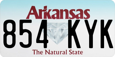 AR license plate 854KYK